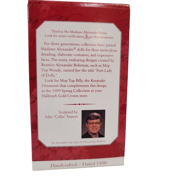 Hallmark Mop Top Wendy raggedy Ann Madam Alexander Christmas ornament collectabl - Picture 3 of 5